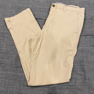 Tommy Bahama Men's Chino Pants Beige Flat Front Straight Fit Size 34x32 READ